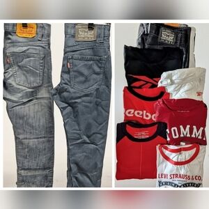 Levi's, Tommy Hilfiger & Reebok Clothing Lot~Boys Size 12-14~8 Pieces